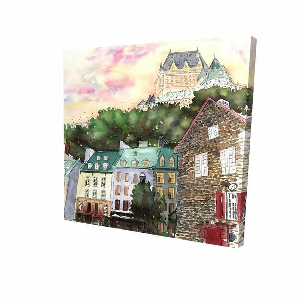 Begin Home Decor 32 x 32 in. Chgteau Frontenac in the Petit Champlain-Print on Canvas 2080-3232-PL1